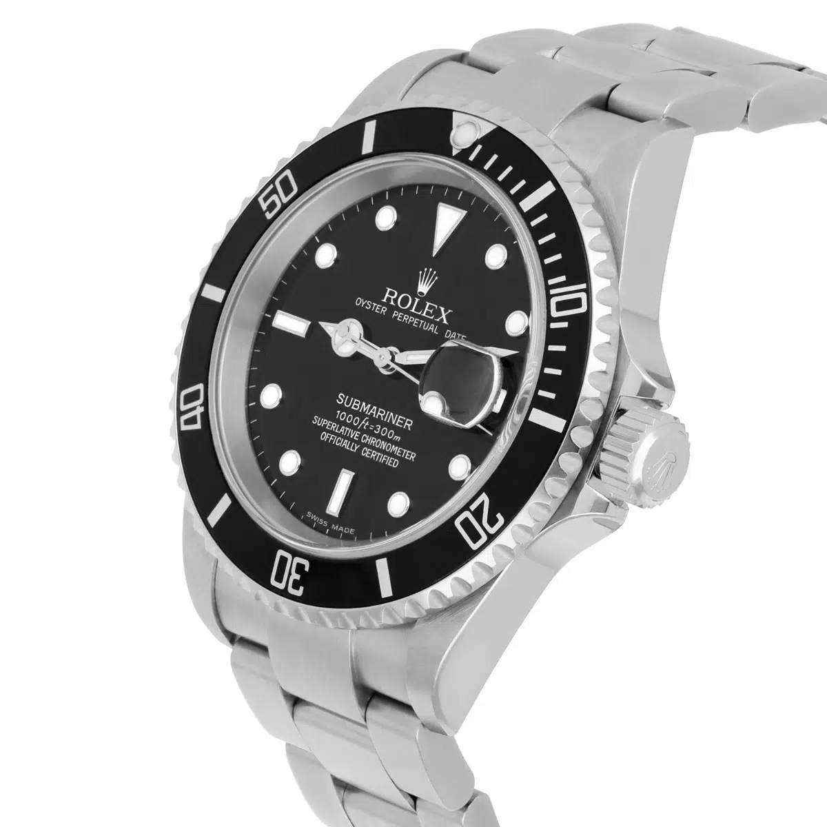 Rolex Men's Submariner Date 16610 Stainless Steel 40MM Black Dial Oyster Watch 1998 – image 5