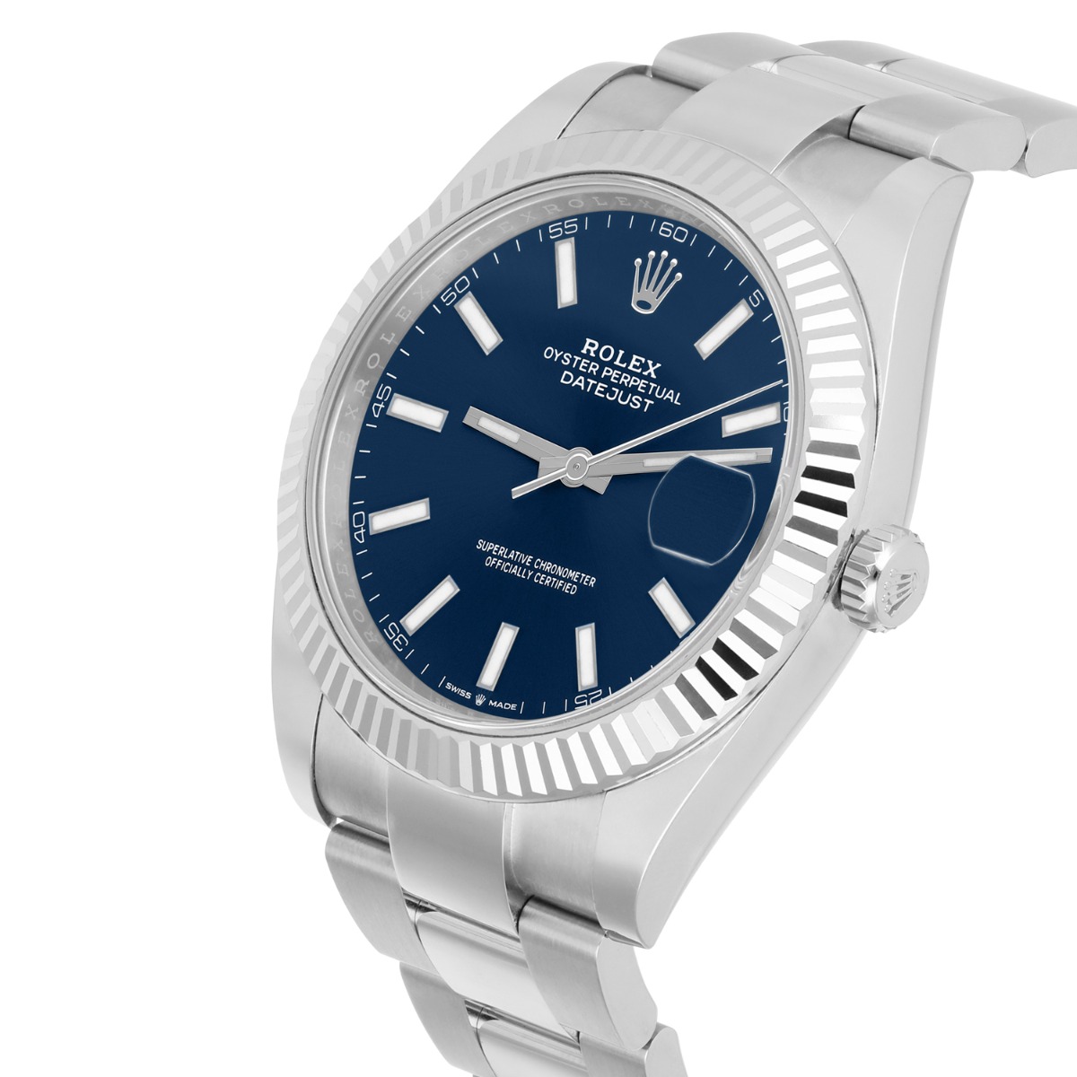 Rolex Datejust 126334 Stainless Steel 41mm Blue Index Dial Complete MINT 2021