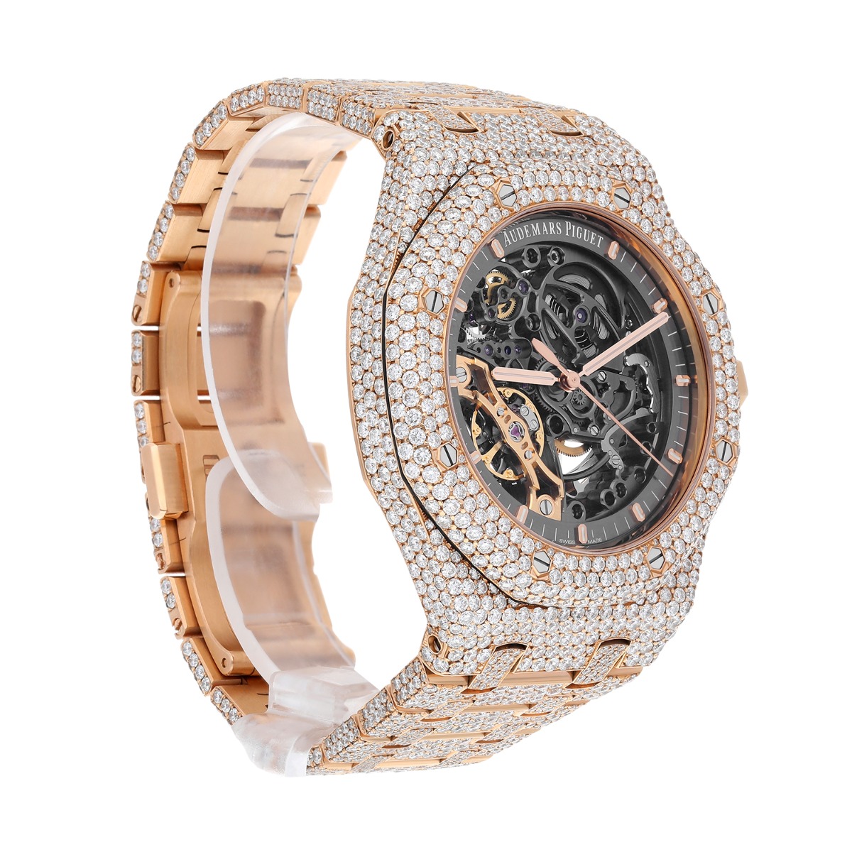 Audemars Piguet Royal Oak 15407OR.OO.1220OR.01 Double Balance Wheel Iced Out