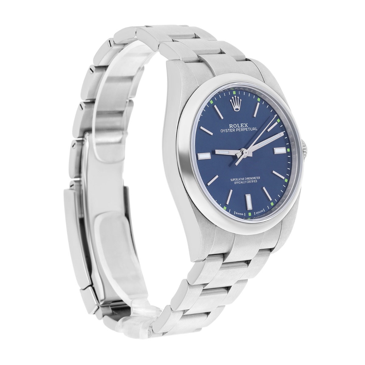 Rolex Oyster Perpetual 114300 Blue Dial Oyster Bracelet Box/Papers