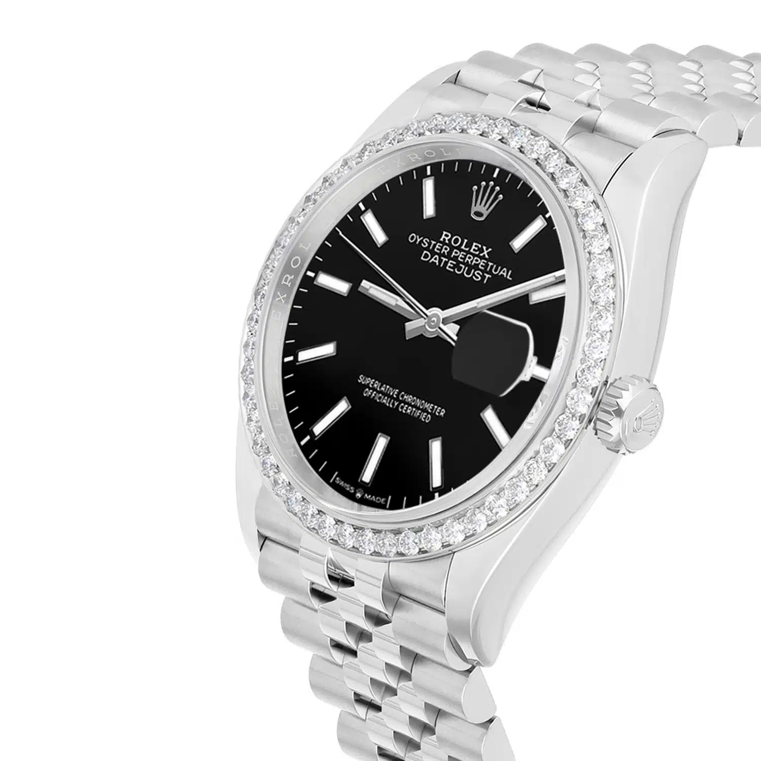 Unworn Rolex Datejust Black 36mm Stainless Steel Jubilee Watch 126234 Complete – image 4