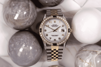 Rolex Datejust 36 White Dial with Arabic Numerals Sapphire & Diamond Bezel 16013 – alternate view
