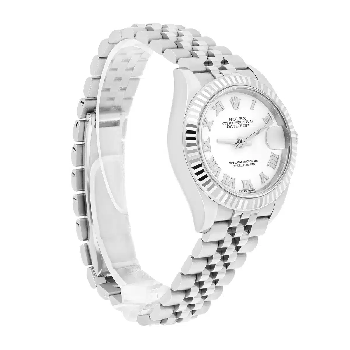 Rolex Datejust 28mm 279174 Ladies Watch White Roman Dial Jubilee Stainless Steel – image 3