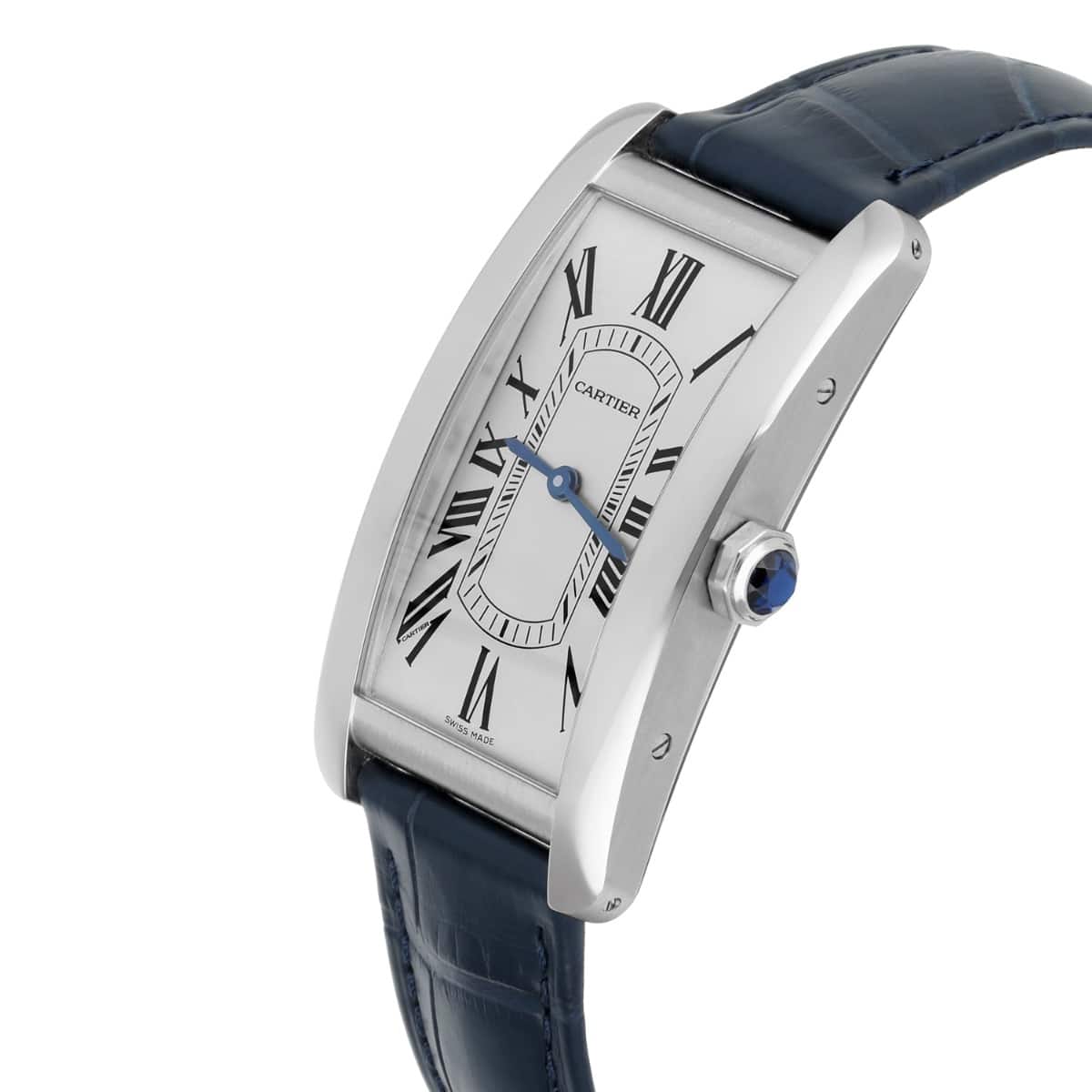 Cartier Tank Americaine Large Model Automatic Silver Dial Men's Watch WSTA0083
