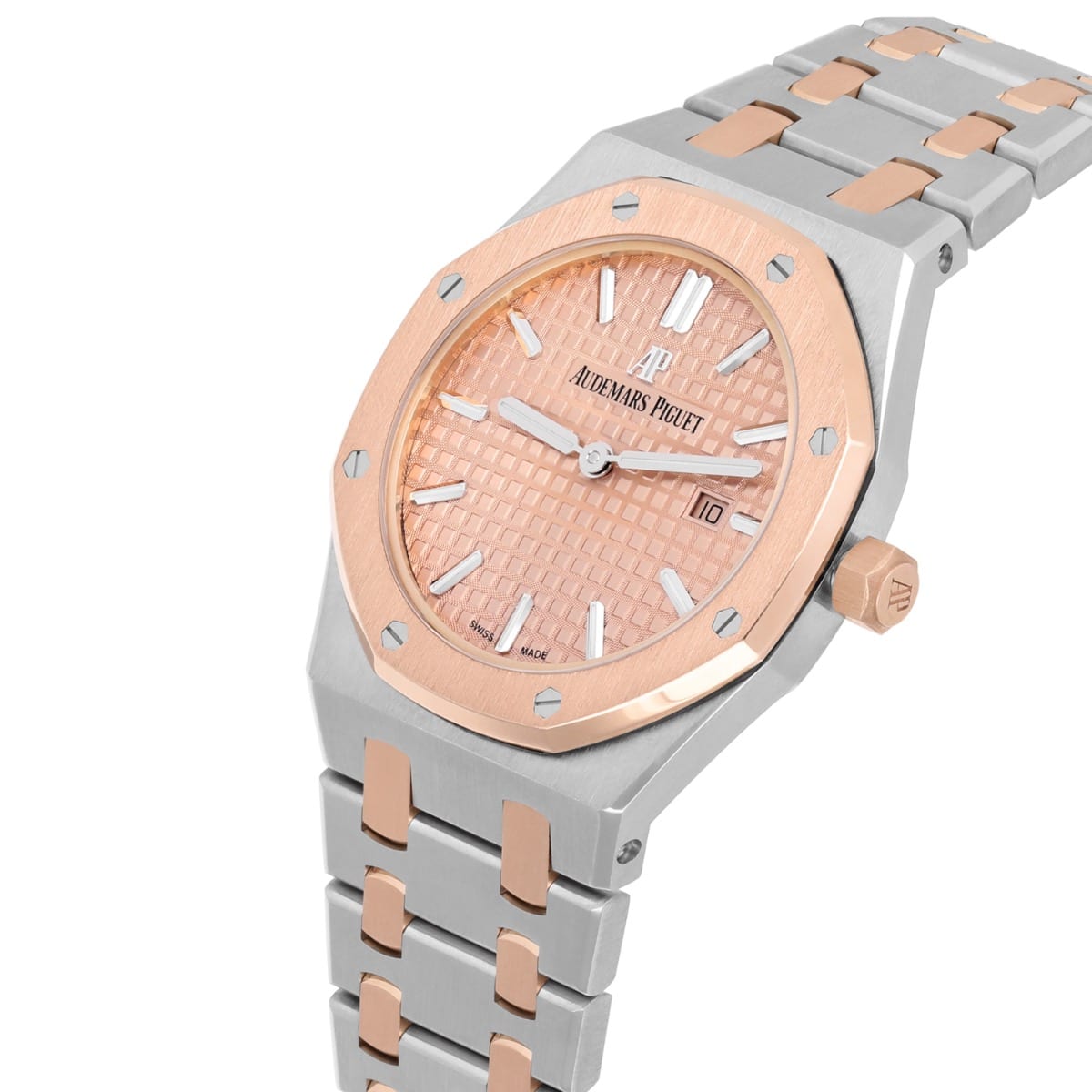 Audemars Piguet Royal Oak 33mm Quartz 67650SR.OO.1261SR.01 Pink Dial Watch With Box/Papers