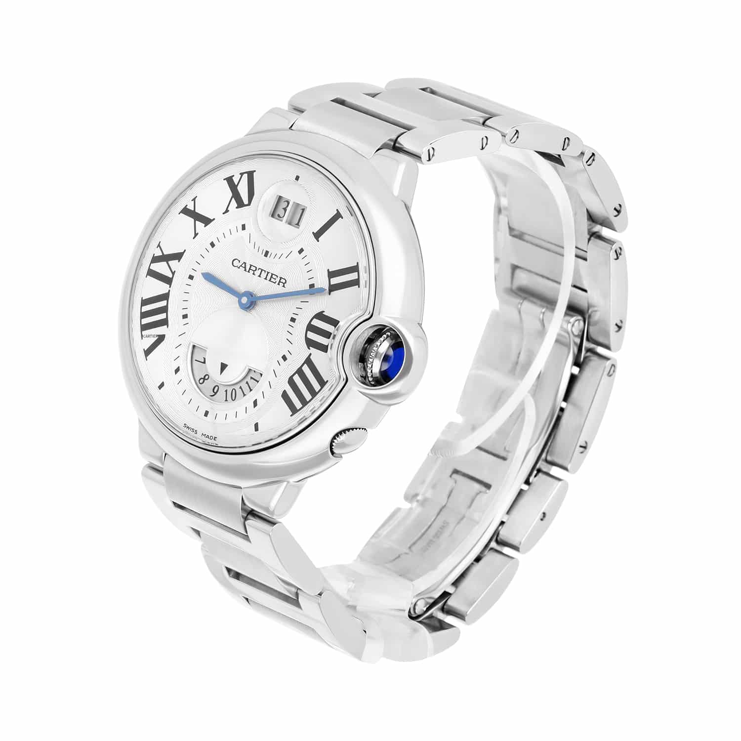 Cartier Ballon Bleu Stainless Steel Two Timezone Quartz Watch 38MM W6920011