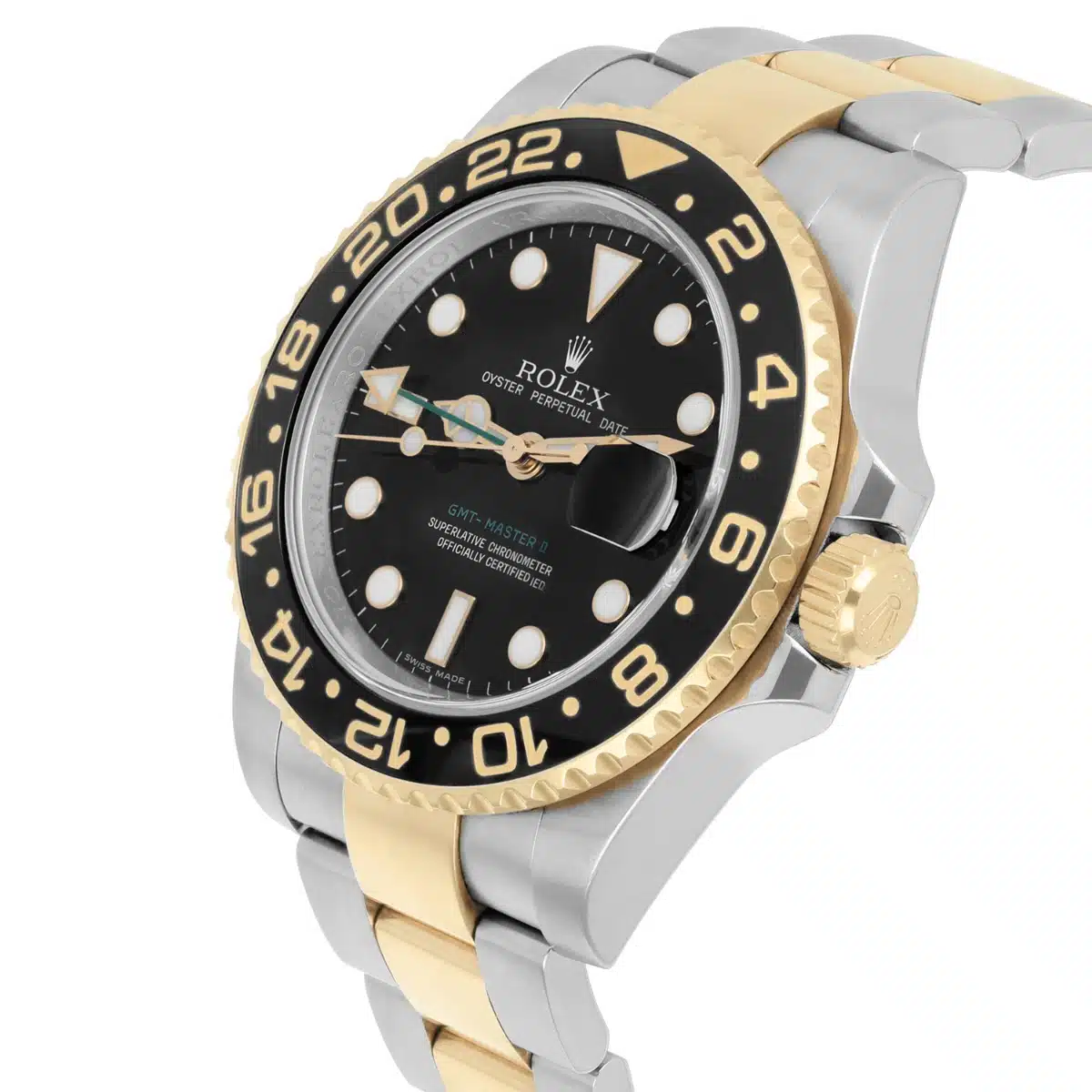 Rolex GMT-Master II 40mm 116713LN Oyster Stainless Steel & Yellow Gold Watch Black Dial – image 3