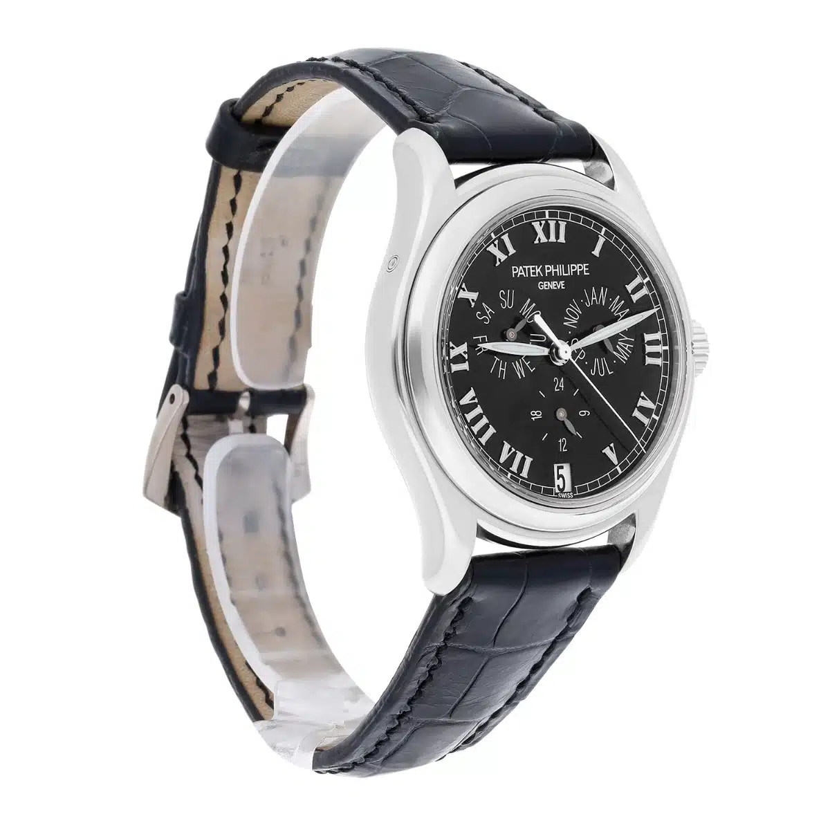 Patek Philippe Complications Annual Calendar White Gold Watch with Leather Band 5035G-010 – image 6