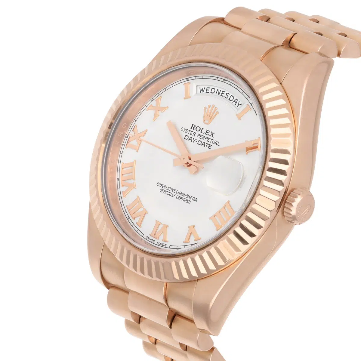 Rolex Day-Date II 218235 Men's Ivory Dial Rose Gold 41mm President Box/Papers – image 3