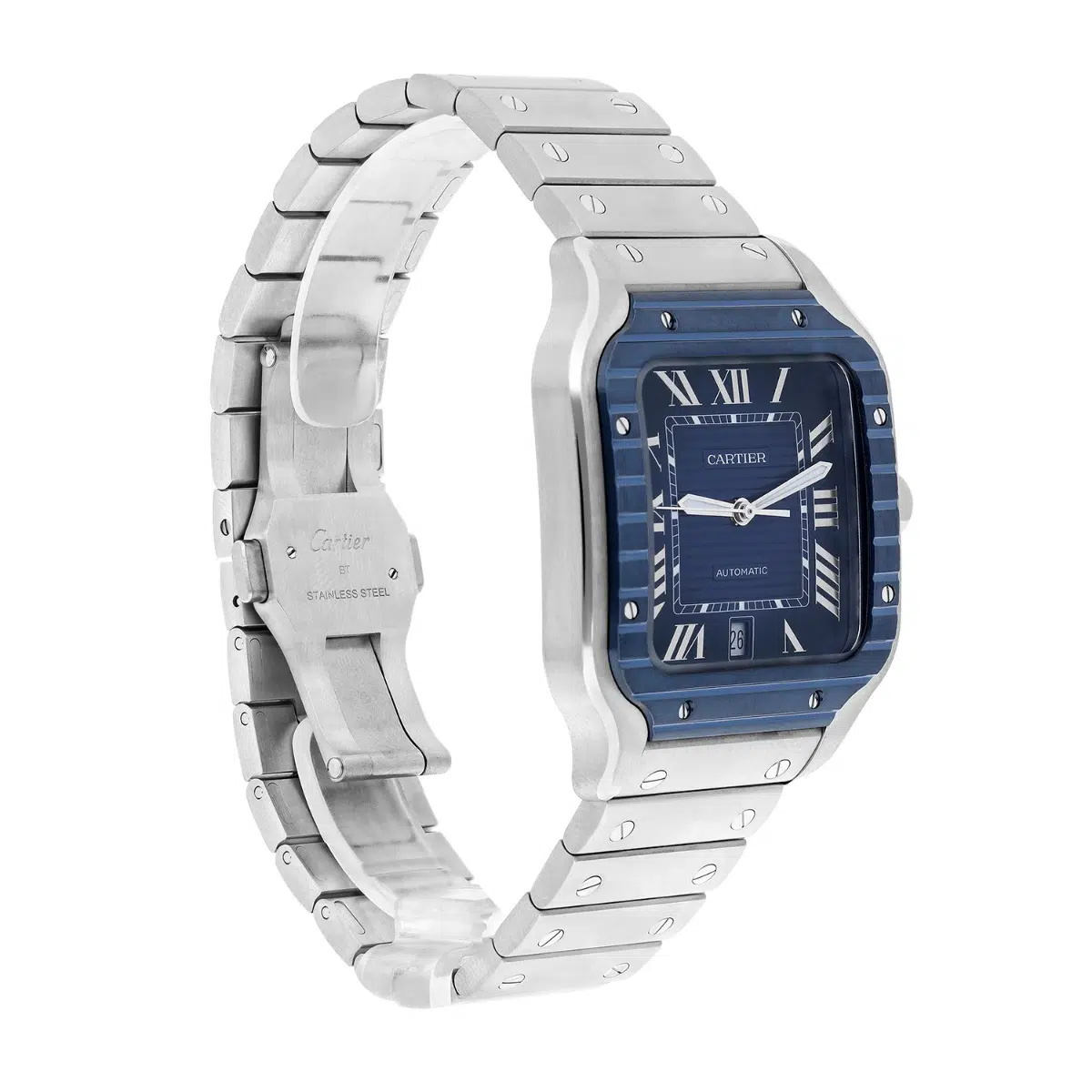 Cartier Santos De Cartier Blue Dial Stainless Steel Men's Watch WSSA0048 Complete – image 6