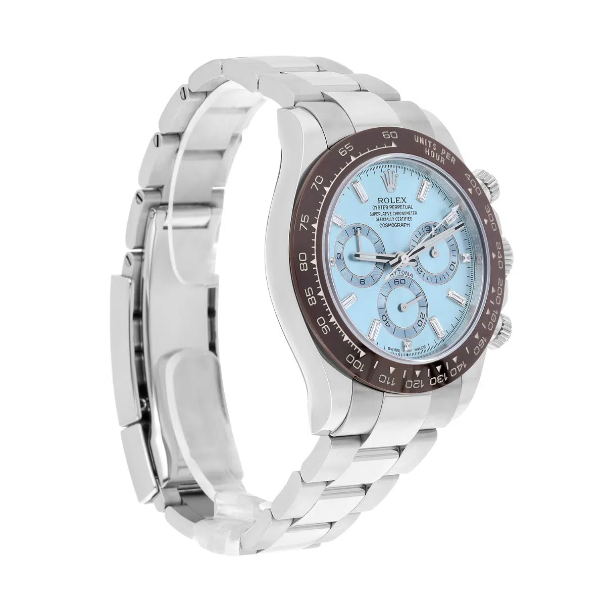 Rolex Daytona 116506-0002 Ice Blue Baguette Diamond Dial 40mm Platinum Watch Complete – image 3