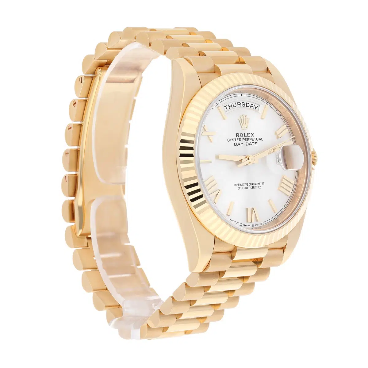Rolex Day-Date 40 228238-0002 yellow gold President, silver dial - view 4