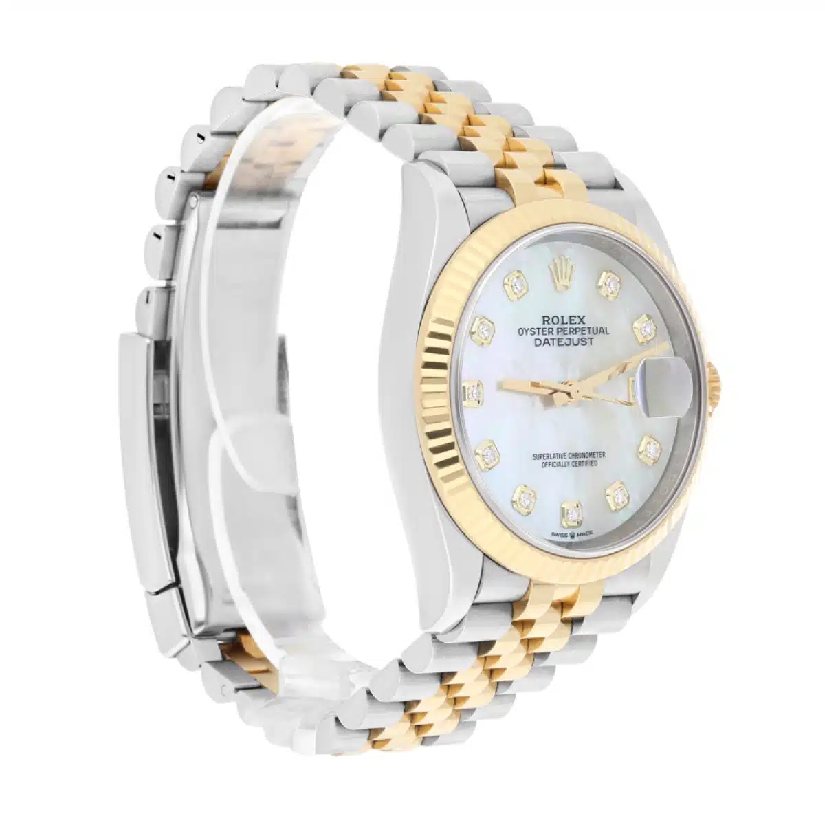 Rolex Datejust 36 mm 126233 White Mother of Pearl Dial Two Tone Jubilee Watch – image 6