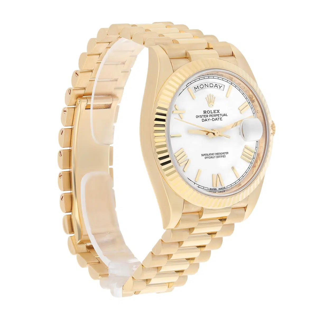 Rolex Day-Date 40 Presidential 228238 White Dial Yellow Gold Watch Complete – image 4