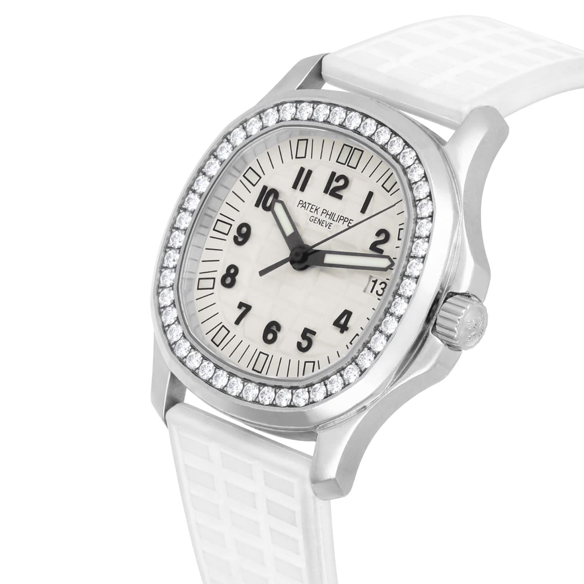Patek Philippe Aquanaut 5067A White Dial Ladies Watch with Diamonds Papers 2010
