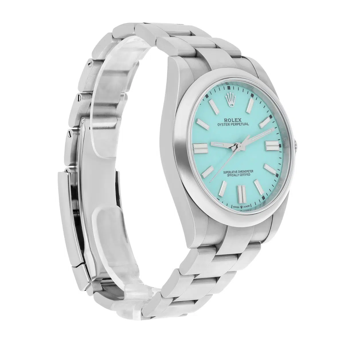 Rolex Oyster Perpetual 124300-0006 Tiffany Turquoise 41mm Stainless Steel Mint 2021 – image 4