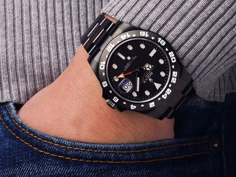 Rolex Explorer II Black PVD/DLC Coated Stainless Steel Watch White Numerals Bezel 216570 – image 5