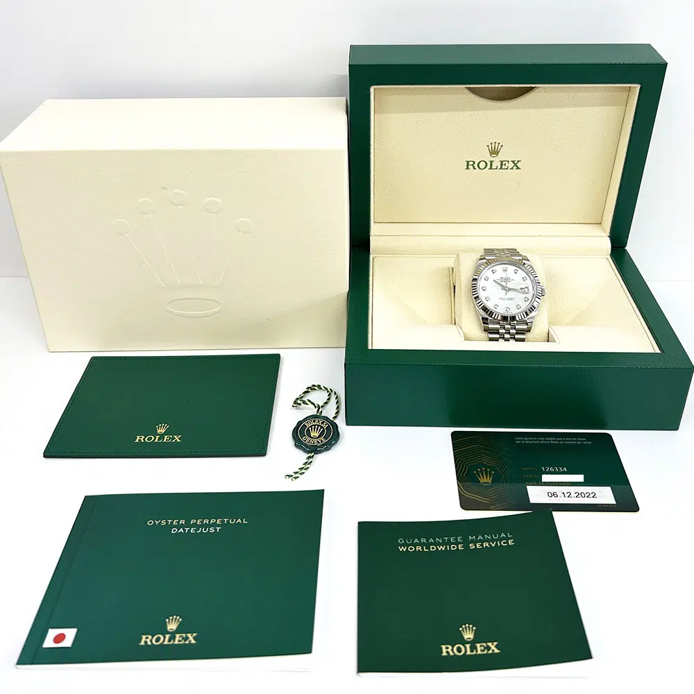 Rolex Datejust 41 Jubilee 126334 Stainless Steel/18K White Gold White Mother of Pearl Dial Watch 2022 – image 8