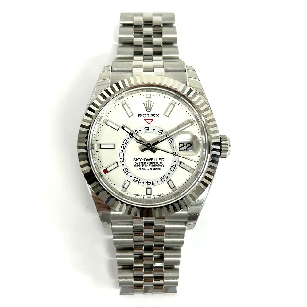 Rolex Sky-Dweller 42mm 336934-0004 Jubilee Stainless Steel with White  Dial Watch 2023 – image 3