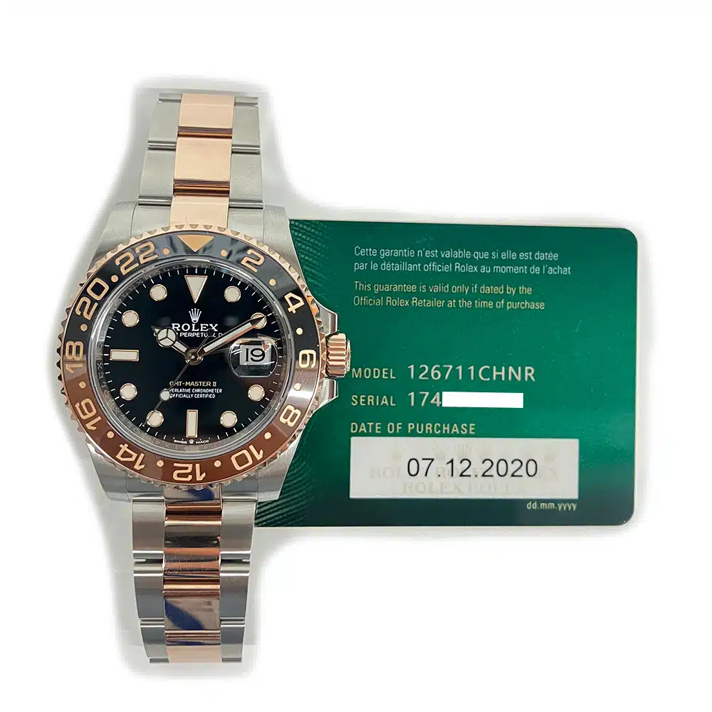 Rolex Black Dial GMT-Master II 126711CHNR “Root Beer” Stainless Steel & Rose Gold Oyster Bracelet Watch MINT 2020 – image 2