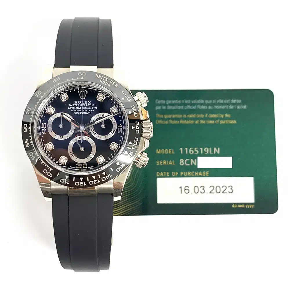 Rolex Daytona Cosmograph 40mm 116519LNG White Gold with Black Diamond Dial Watch 2023 – image 2