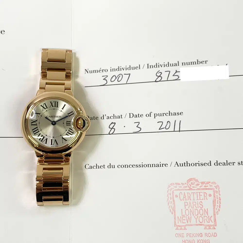 Cartier Ballon Bleu W69002Z2 28mm Rose Gold with Silver Dial Ladies Watch 2011 – image 2