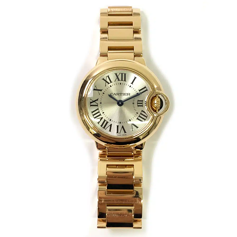 Cartier Ballon Bleu W69002Z2 28mm Rose Gold with Silver Dial Ladies Watch 2011