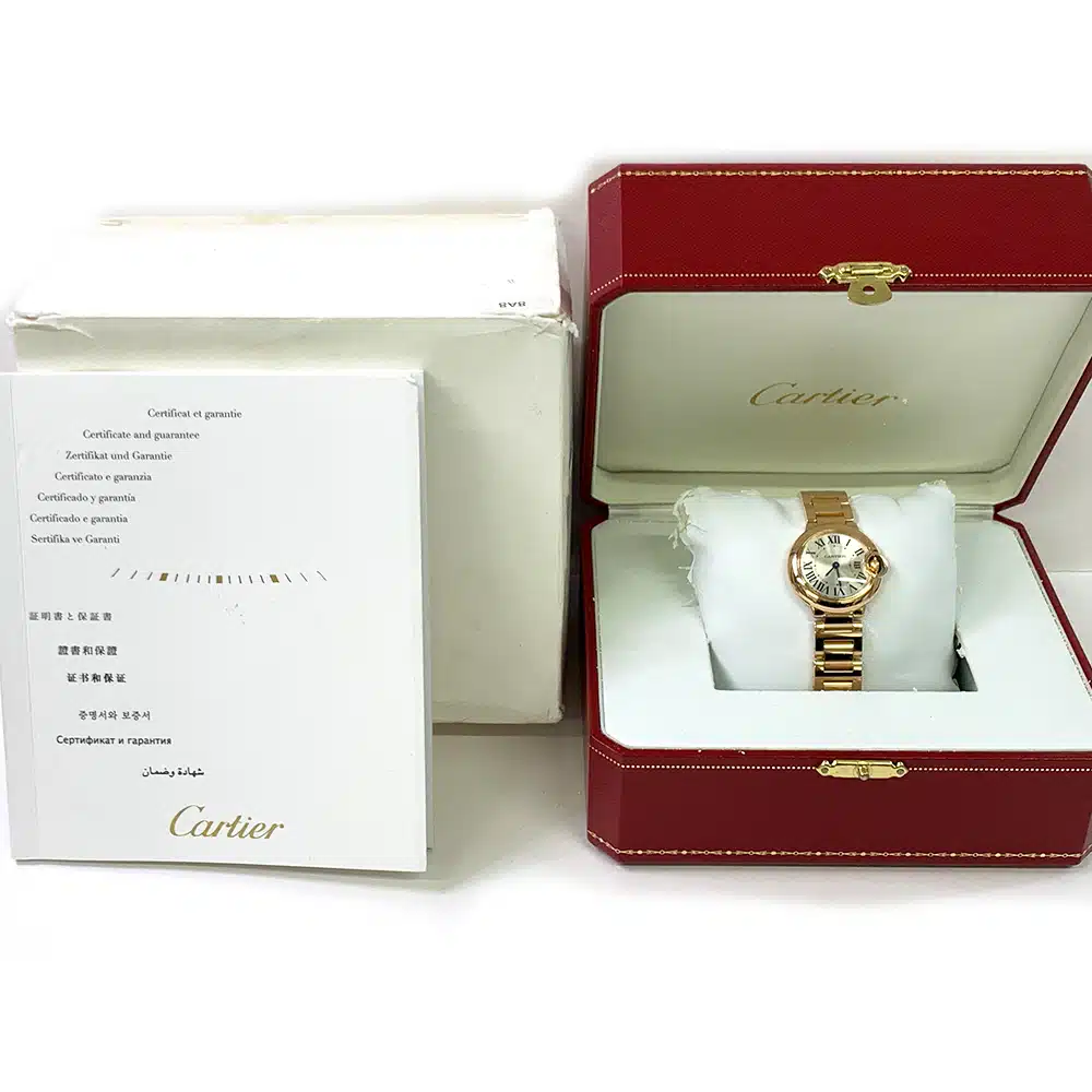 Cartier Ballon Bleu W69002Z2 28mm Rose Gold with Silver Dial Ladies Watch 2011 – image 7