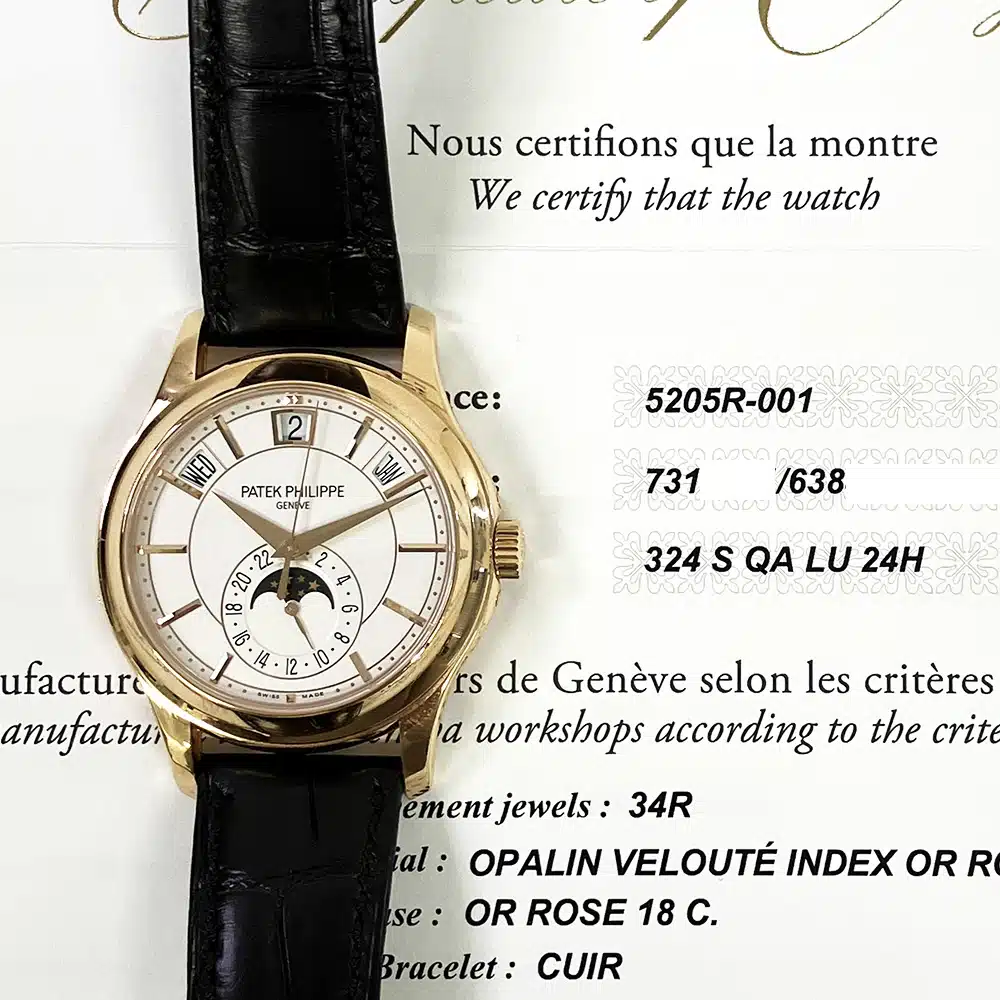Patek Philippe Complications  Annual Calendar 40mm 5205R-001 Rose Gold With Brown Leather Watch White Dial 2020 – image 2