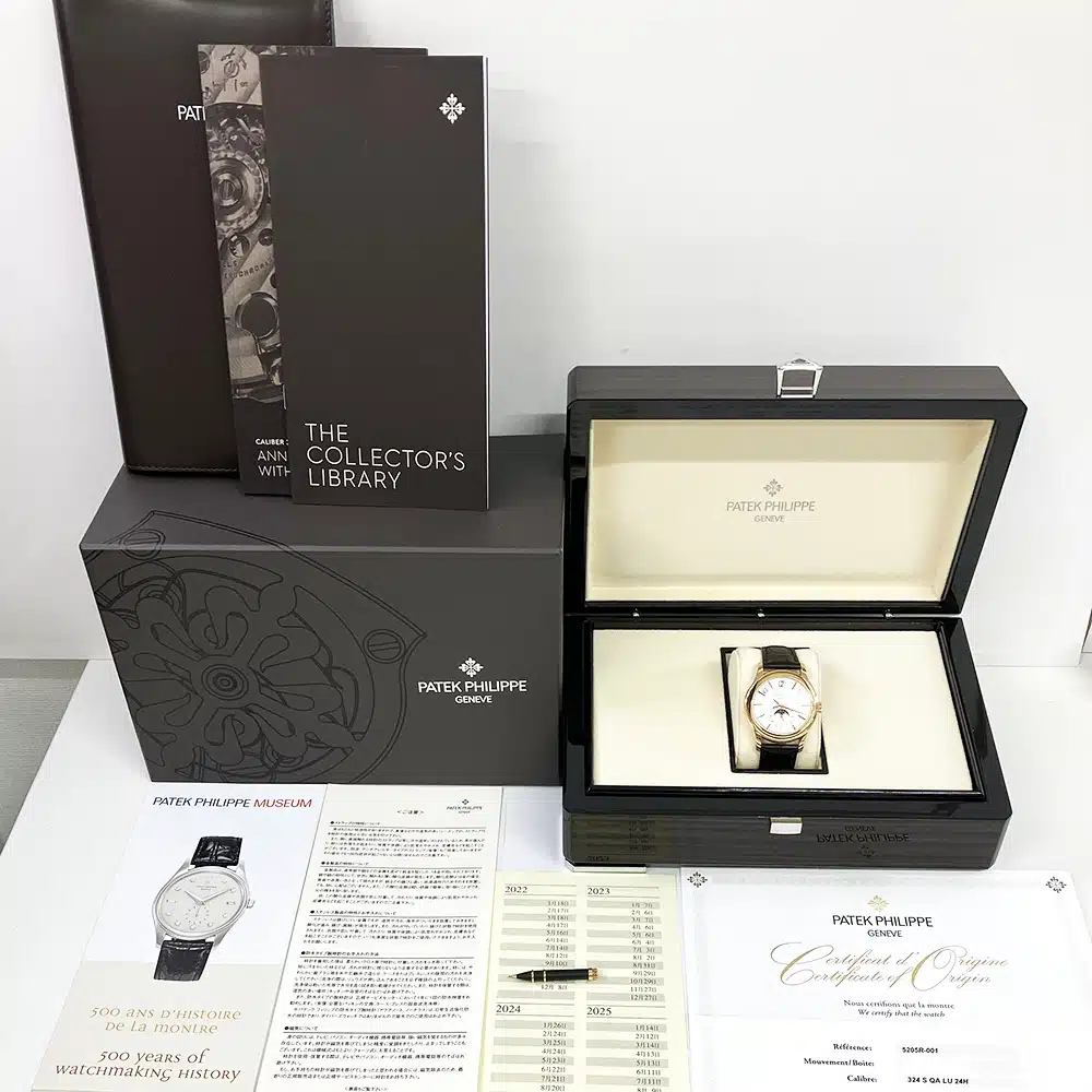 Patek Philippe Complications  Annual Calendar 40mm 5205R-001 Rose Gold With Brown Leather Watch White Dial 2020 – image 11