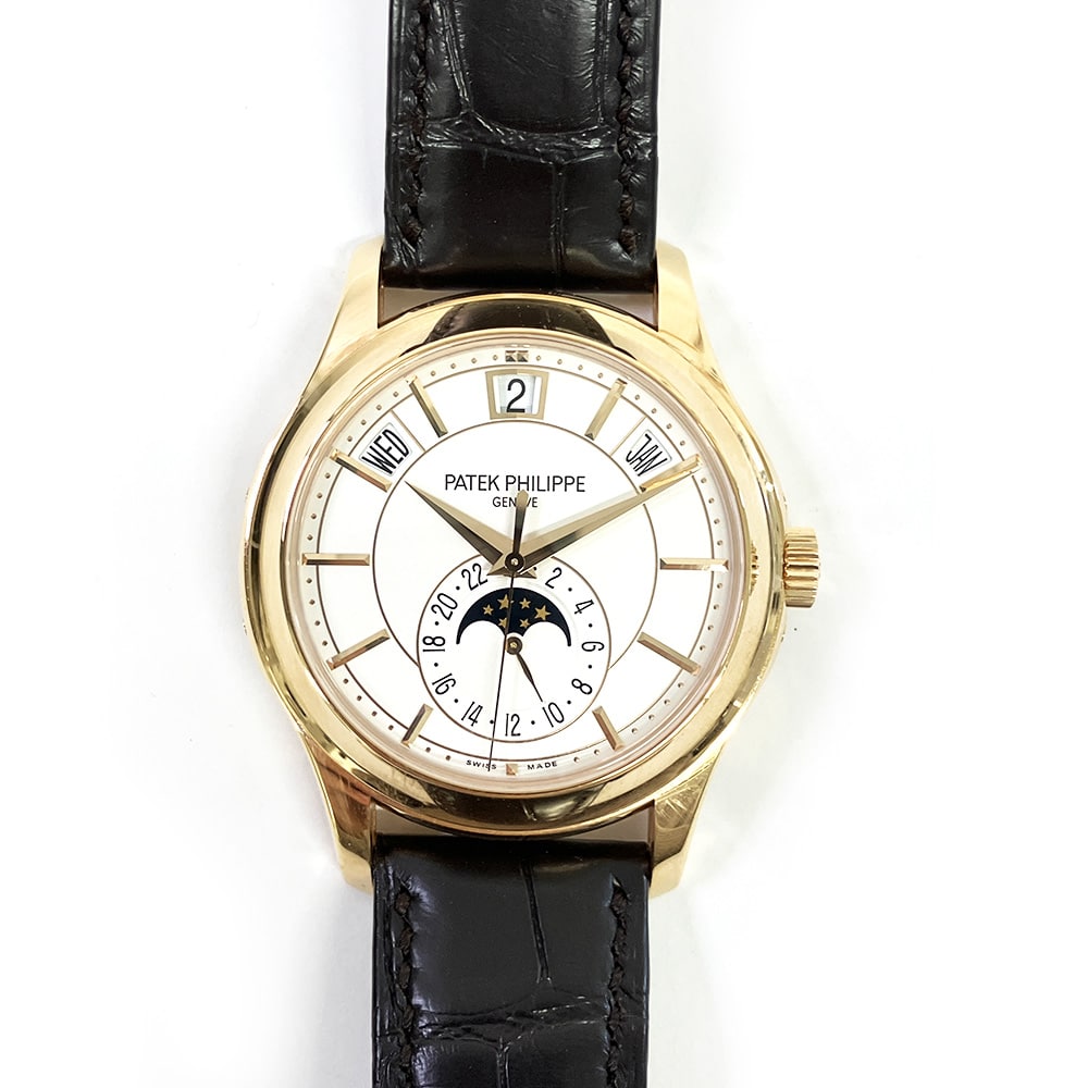Patek Philippe Complications Annual Calendar 40mm 5205R-001 Rose Gold With Brown Leather Watch White Dial 2020