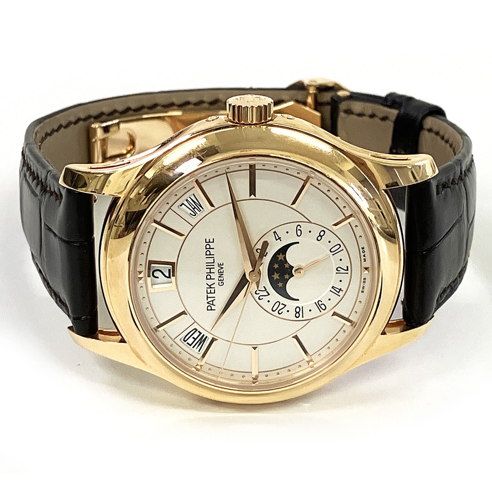 Patek Philippe Complications Annual Calendar 40mm 5205R-001 Rose Gold With Brown Leather Watch White Dial 2020