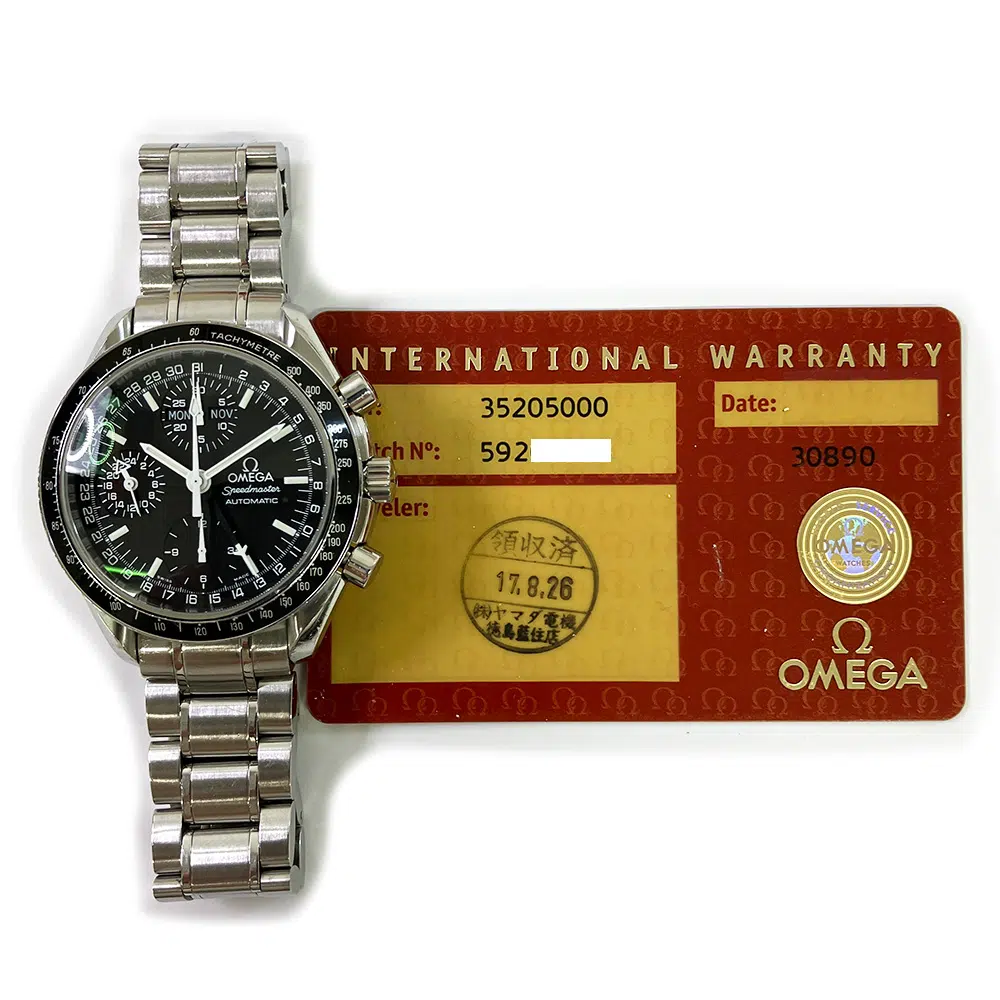 Omega Speedmaster Day-Date Chronograph 3520.50.00 Stainless Steel Watch Black Dial – image 2