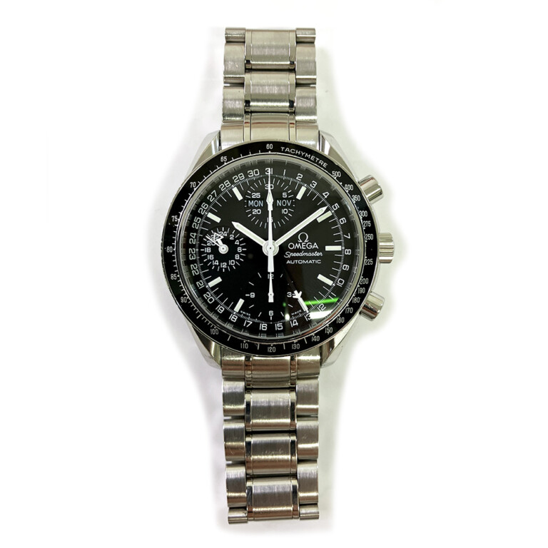 Omega Speedmaster Day-Date Chronograph 3520.50.00 Stainless Steel Watch Black Dial