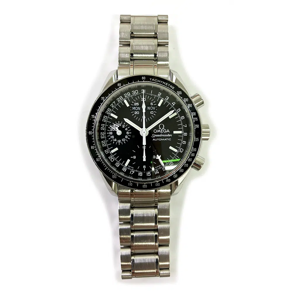Omega Speedmaster Day-Date Chronograph 3520.50.00 Stainless Steel Watch Black Dial