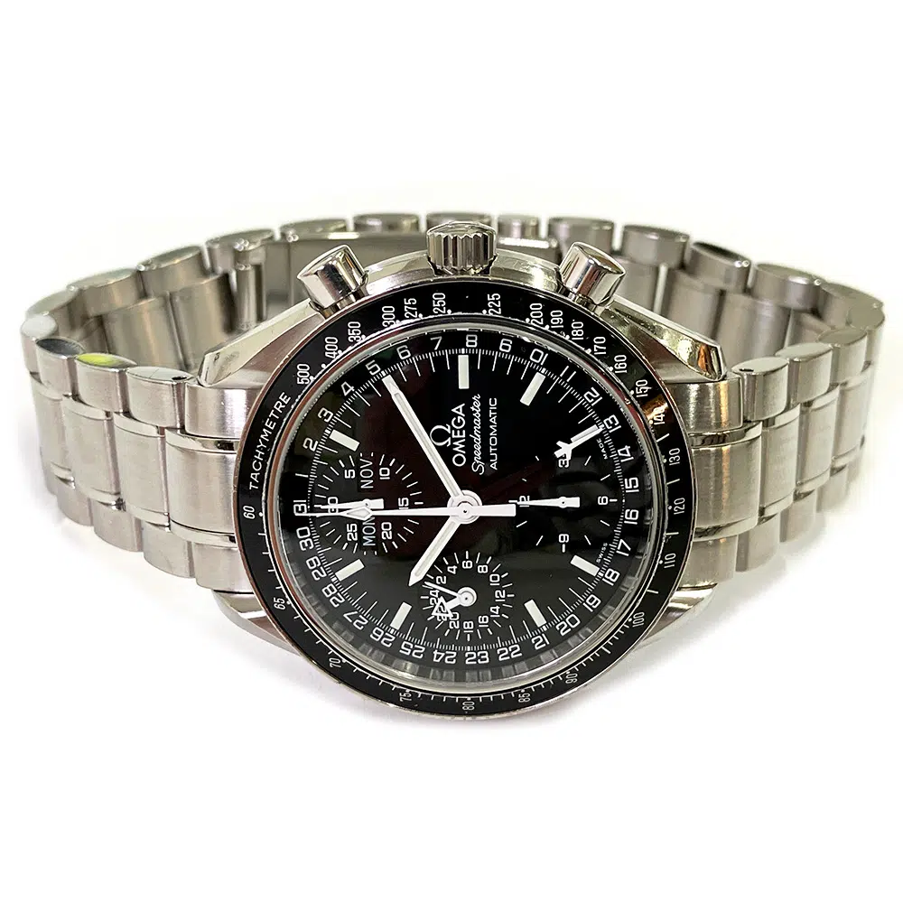 Omega Speedmaster Day-Date Chronograph 3520.50.00 Stainless Steel Watch Black Dial – image 3