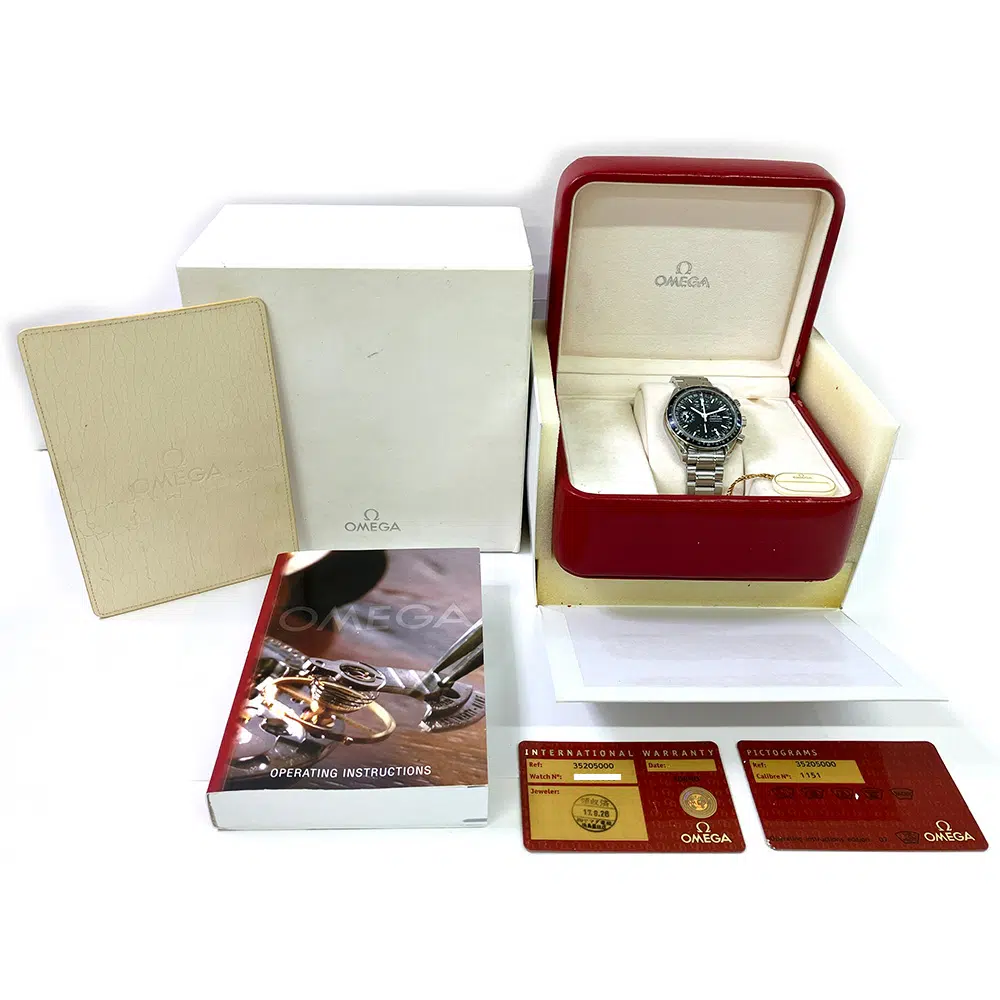 Omega Speedmaster Day-Date Chronograph 3520.50.00 Stainless Steel Watch Black Dial – image 7