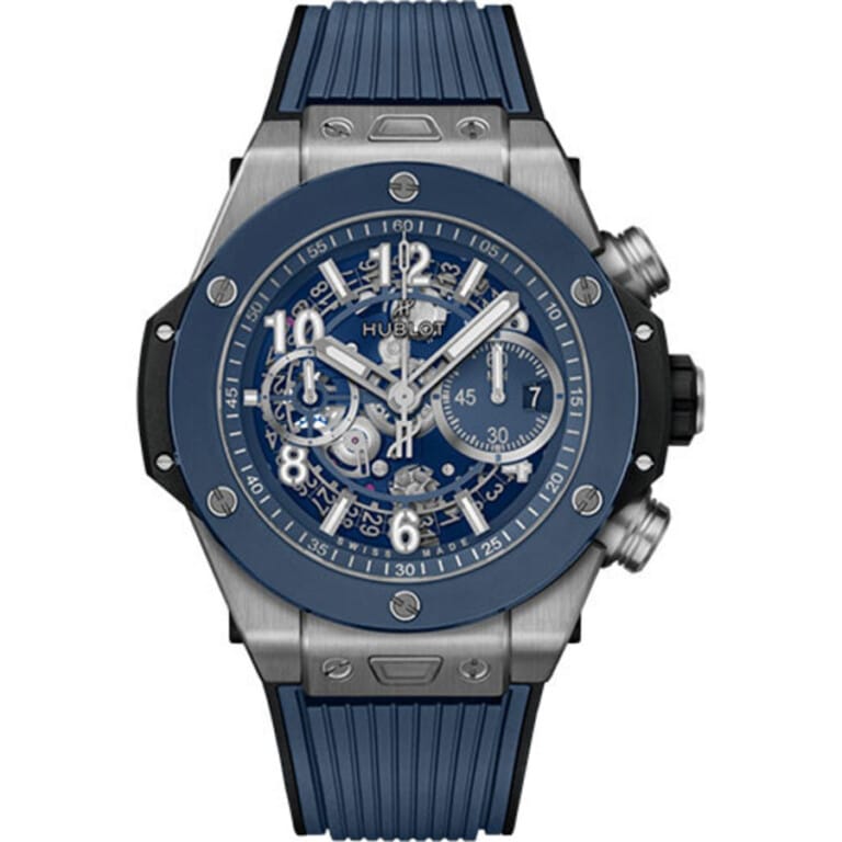 Hublot Big Bang Unico 421.NL.5170.RX Titanium 44 mm Blue Skeleton Dial - Blue Rubber Strap Watch 2024