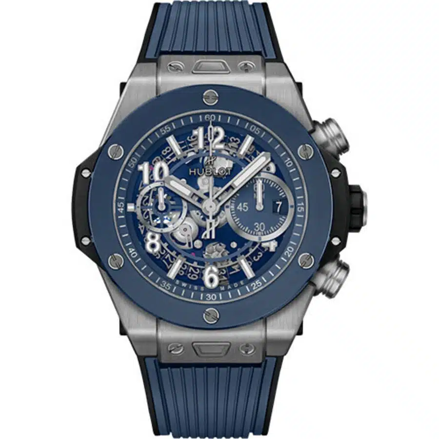 Hublot Big Bang Unico 421.NL.5170.RX Titanium 44 mm Blue Skeleton Dial - Blue Rubber Strap Watch 2024