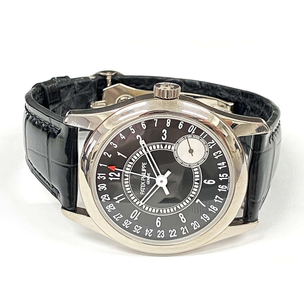 Patek Philippe Calatrava Certified White Gold Black Dial 6006G-001 Watch 2018