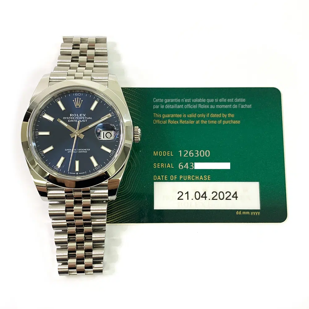 Rolex Datejust 41mm Blue Dial Domed Bezel 126300 Stainless Steel Jubilee Watch 2024 – image 2