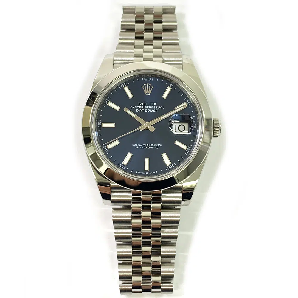 Rolex Datejust 41mm Blue Dial Domed Bezel 126300 Stainless Steel Jubilee Watch 2024 – image 3