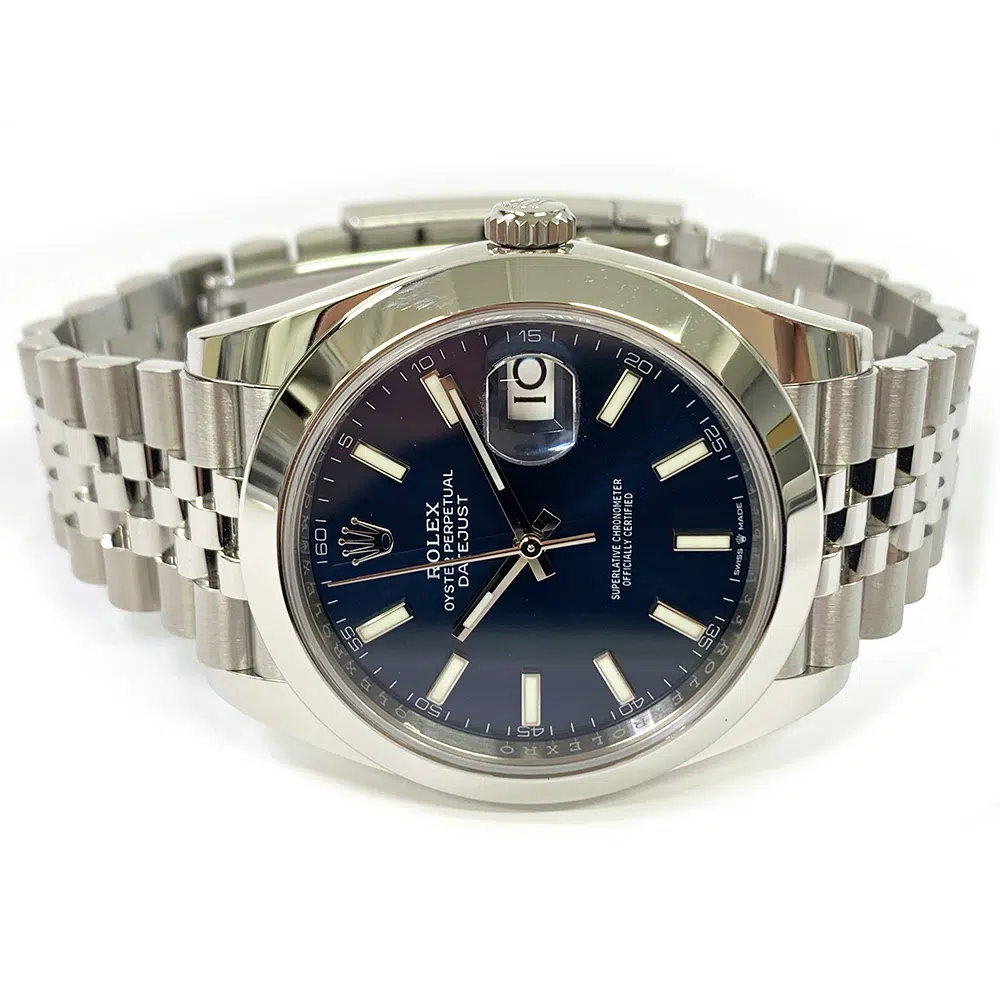 Rolex Datejust 41mm Blue Dial Domed Bezel 126300 Stainless Steel Jubilee Watch 2024 – image 4