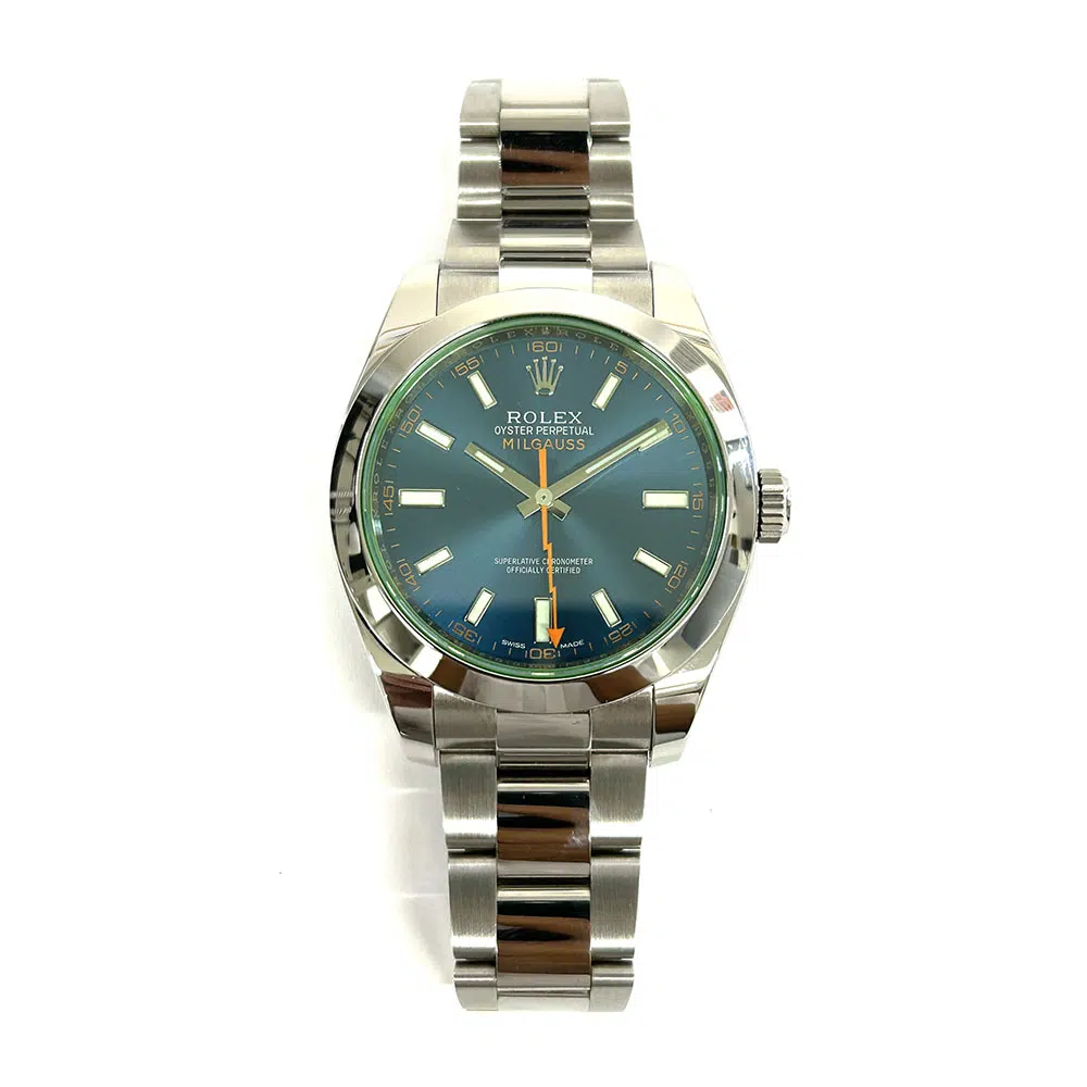 Rolex Milgauss 116400GV 40mm Stainless Steel Watch Blue Index Dial 2015 – image 4