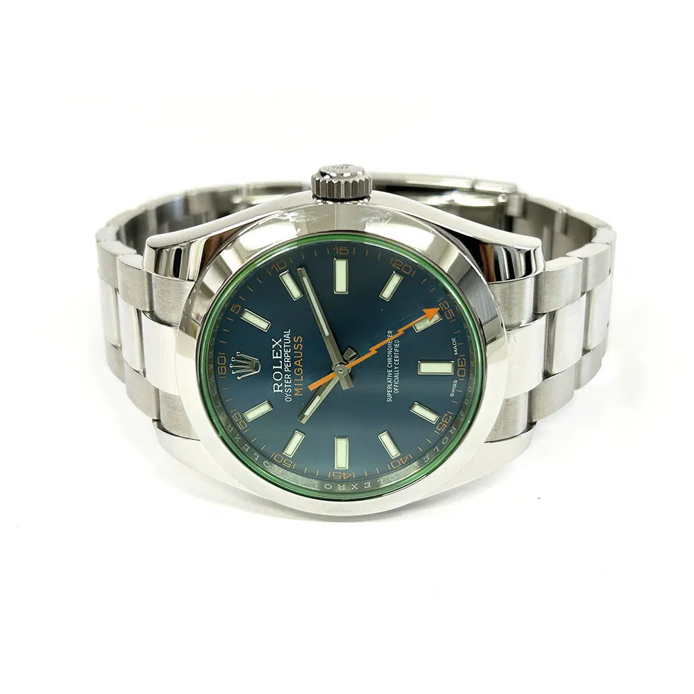 Rolex Milgauss 116400GV 40mm Stainless Steel Watch Blue Index Dial 2015 – image 5