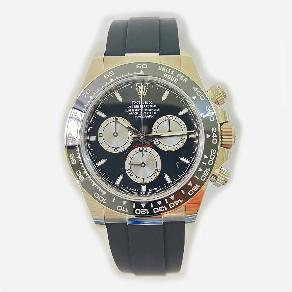 Rolex Daytona 40mm 126519LN-0002 White Gold with Black Rubber Watch Black Index Dial 2024 – image 3