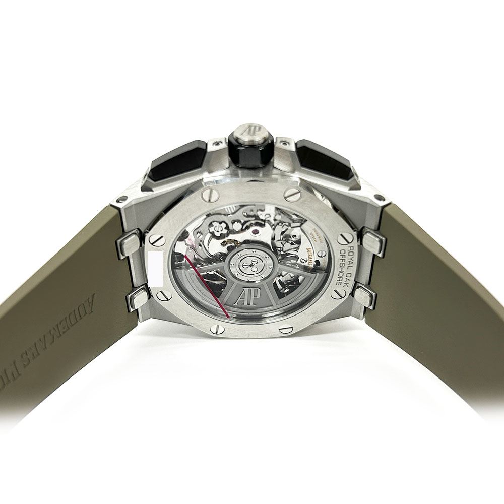 Audemars Piguet Royal Oak Offshore Chrono 26420SO.OO.A600CA.01 Stainless Steel With Light Brown Rubber Watch Light Brown Dial