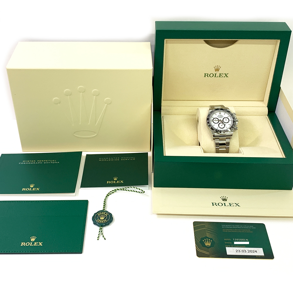 Rolex Daytona White Dial 40mm Oyster 126500ln-0001 Stainless Steel Watch 2024