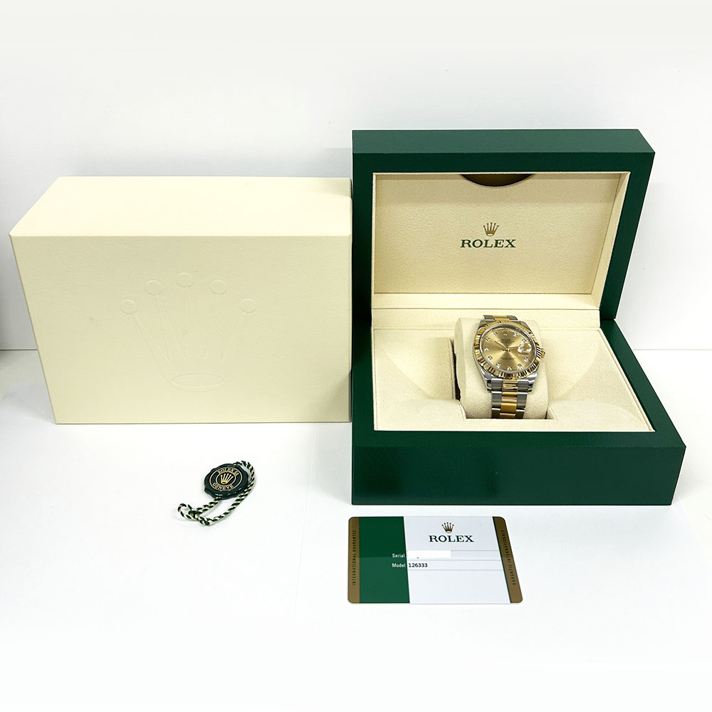 Rolex Datejust 126333-0011 41mm Two Tone SS/YG Oyster Champagne Diamond Dial 2018