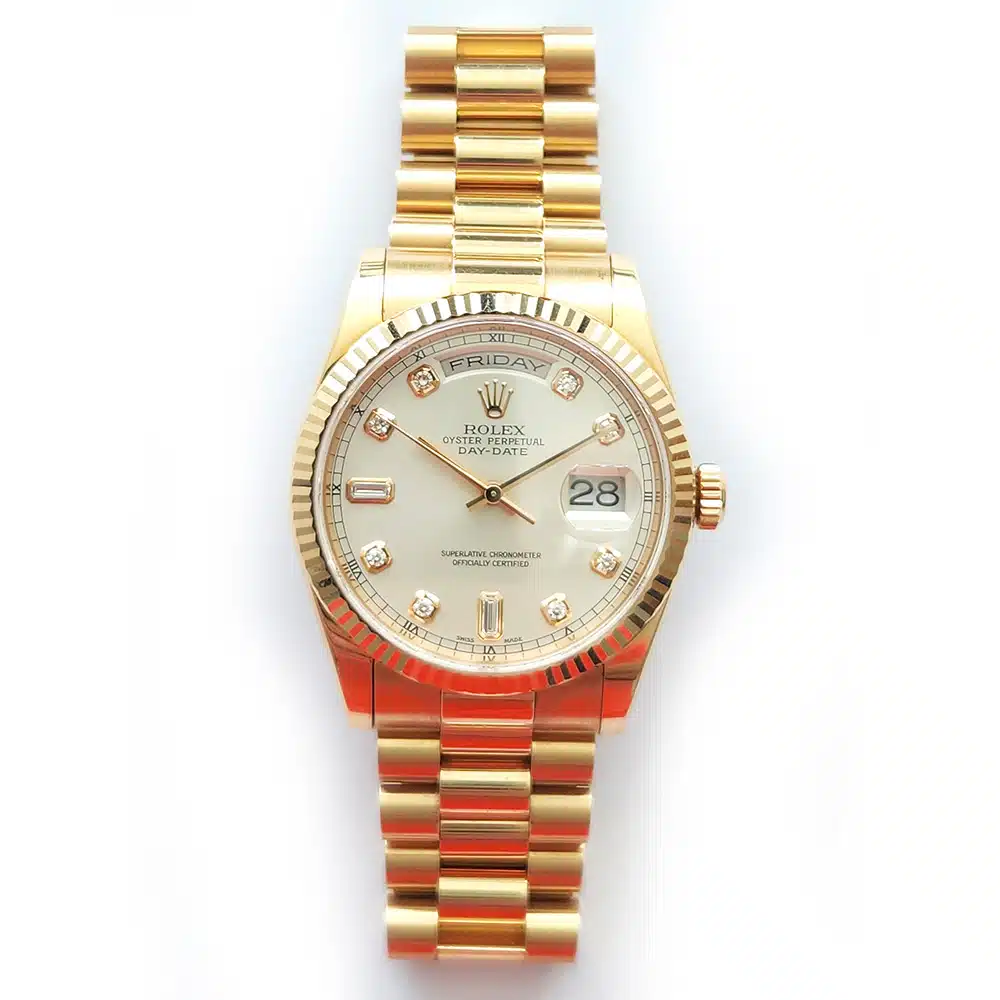 Rolex President Day Date 18k Rose Gold 36mm 118235 Diamond Dial Watch 2001 – image 2